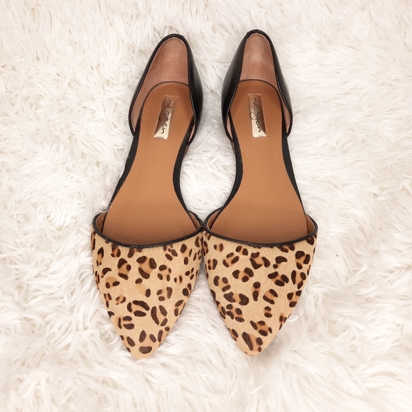 Halogen Hakayla D'orsay Calf Hair Leopard Flats